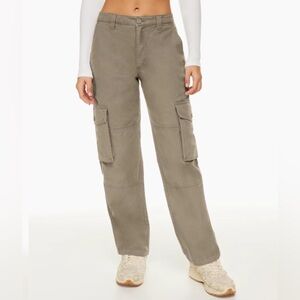 Tna Troop Cargo Beige Taupe Pants Non Stretch Straight Leg Size 6